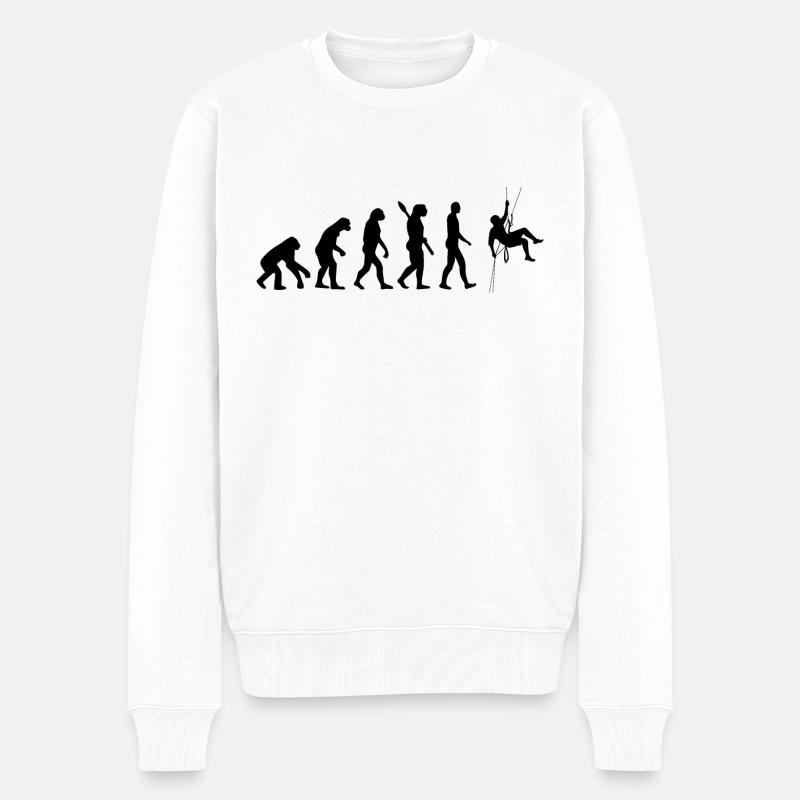 climbing - Männer Premium Bio Pullover - Weiß
