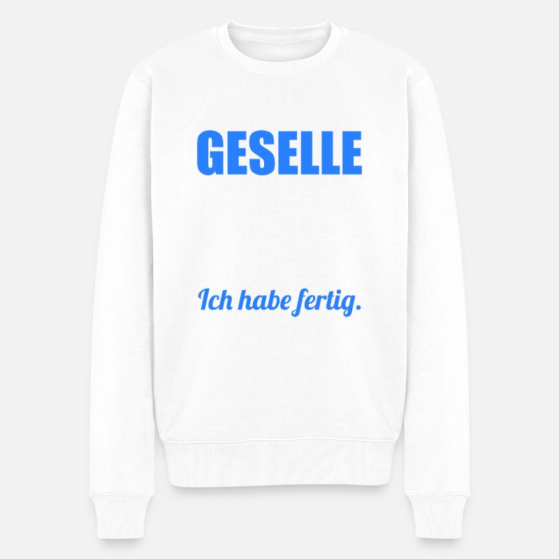 Gesellenbrief Abschluss Geselle 2022 - Männer Premium Bio Pullover - Weiß