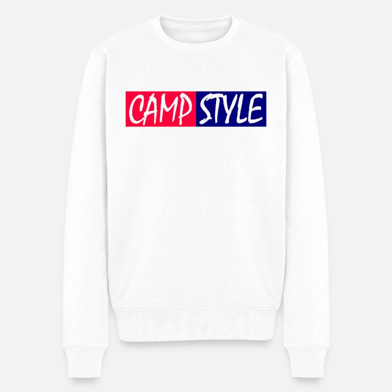 CAMPSTYLE - Männer Premium Bio Pullover - Weiß