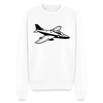 Avion de chasse - Pull Premium bio Homme - blanc - Devant - Thijin (182cm)