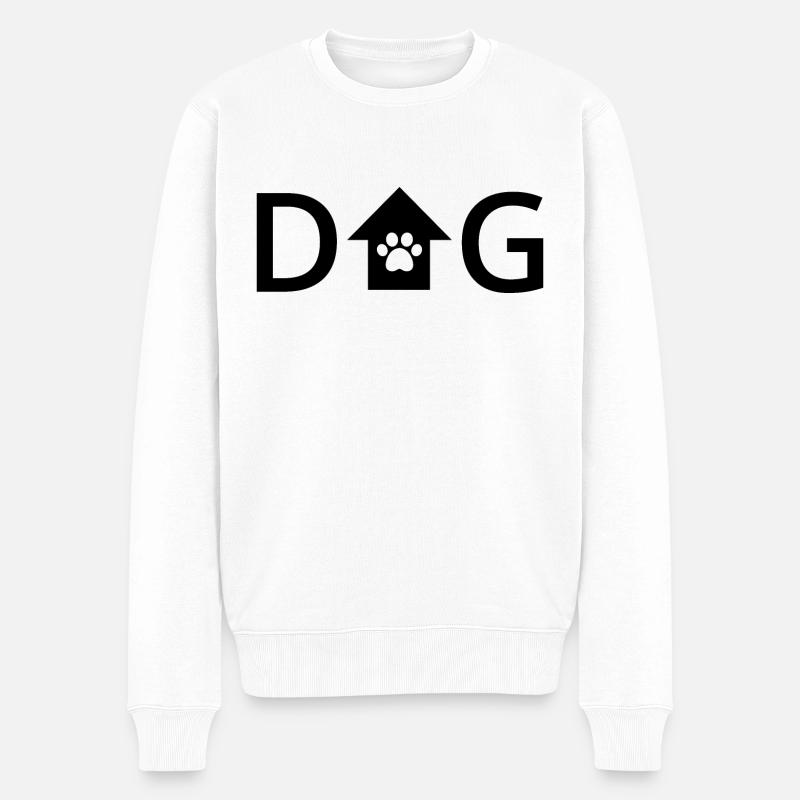 Hund Chien - Pull Premium bio Homme - blanc