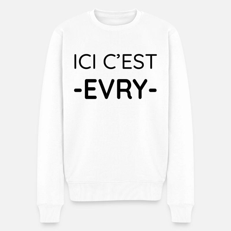 Ici c'est Evry (noir) - Pull Premium bio Homme - blanc
