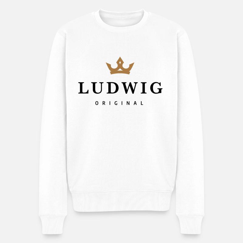 Ludwig - Männer Premium Bio Pullover - Weiß
