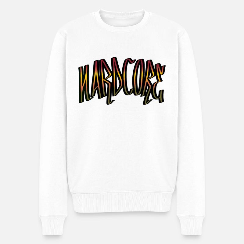 Hardcore V2.1 - Männer Premium Bio Pullover - Weiß
