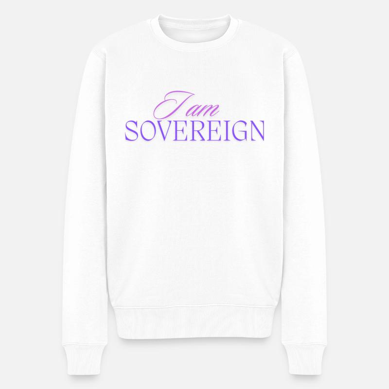 Je suis souverain 2 - Pull Premium bio Homme - blanc