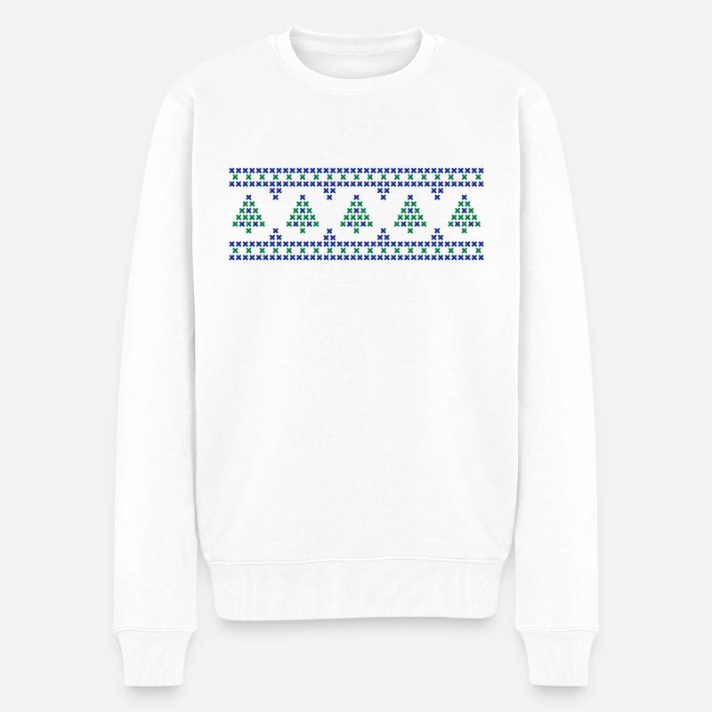 Christmas tree - Männer Premium Bio Pullover - Weiß