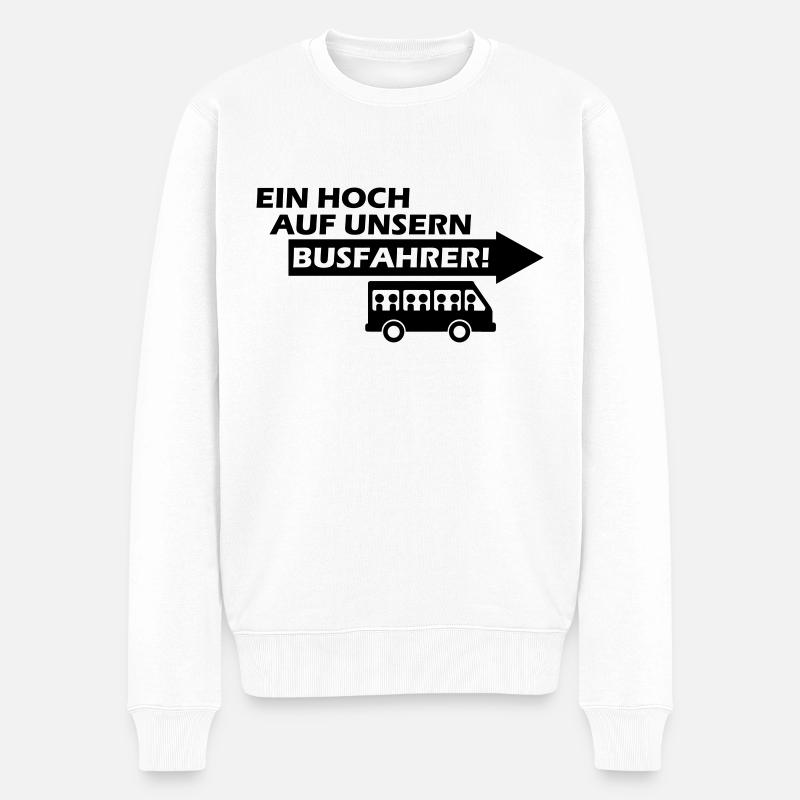 ein hoch auf unsern busfahrer - Pull Premium bio Homme - blanc