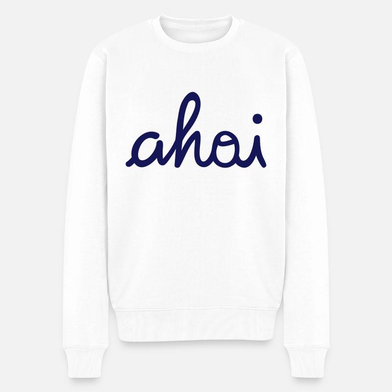 ahoi - Männer Premium Bio Pullover - Weiß