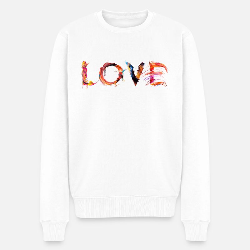 Love - Pull Premium bio Homme - blanc