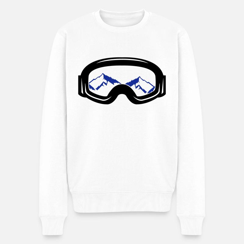 masque de ski - Pull Premium bio Homme - blanc
