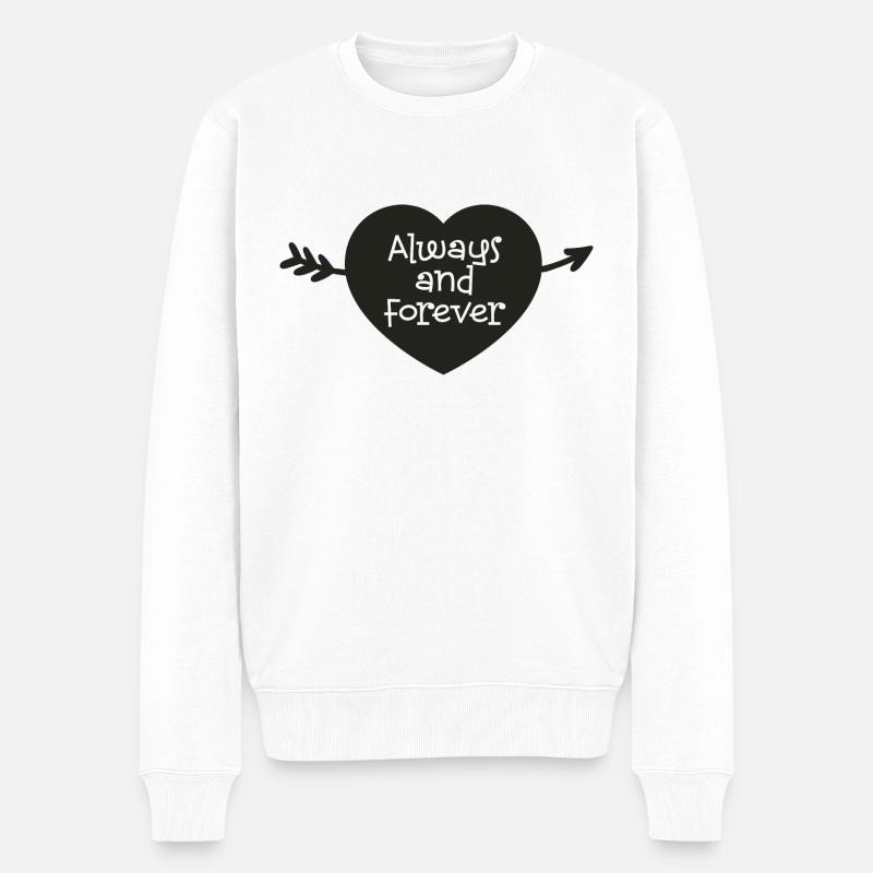 Always And Forever - Männer Premium Bio Pullover - Weiß