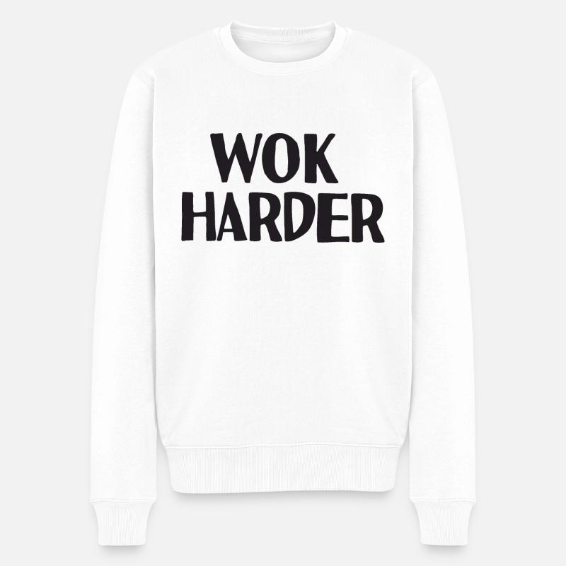 Wok härter - Männer Premium Bio Pullover - Weiß