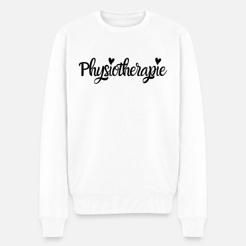 Physiotherapie - Geschenk für Physios - Männer Premium Bio Pullover - Weiß