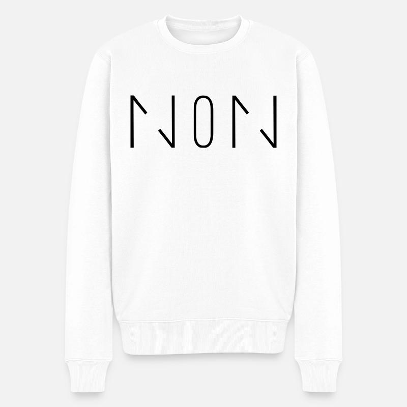 Non-Binary - Männer Premium Bio Pullover - Weiß