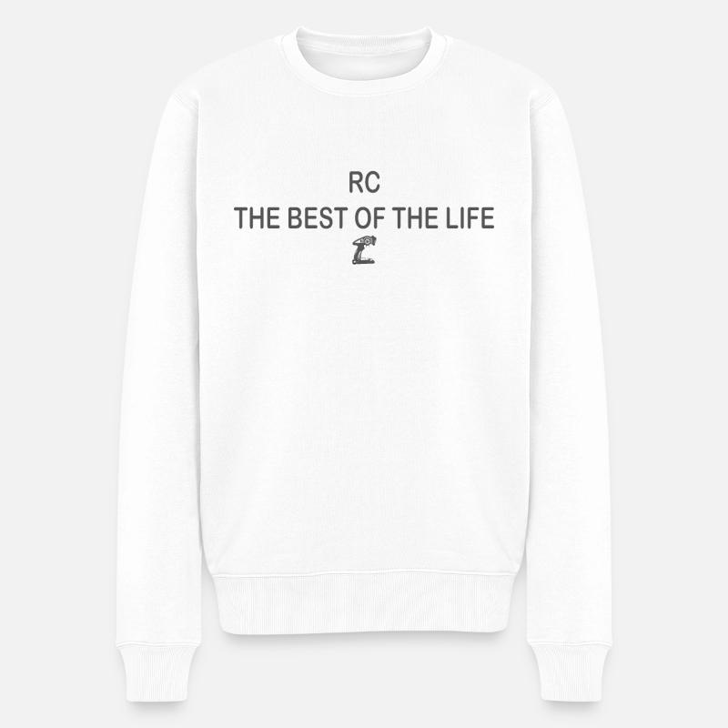 RC DAS BESTE DES LEBENS - Männer Premium Bio Pullover - Weiß