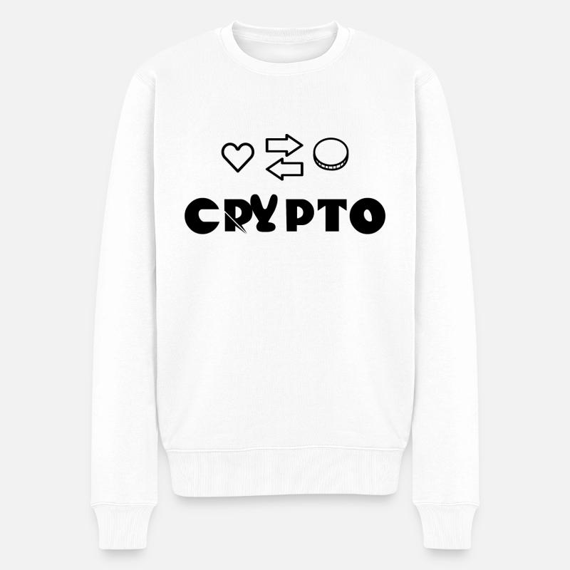 Bitcoin Trading Crypto Aktien - Männer Premium Bio Pullover - Weiß