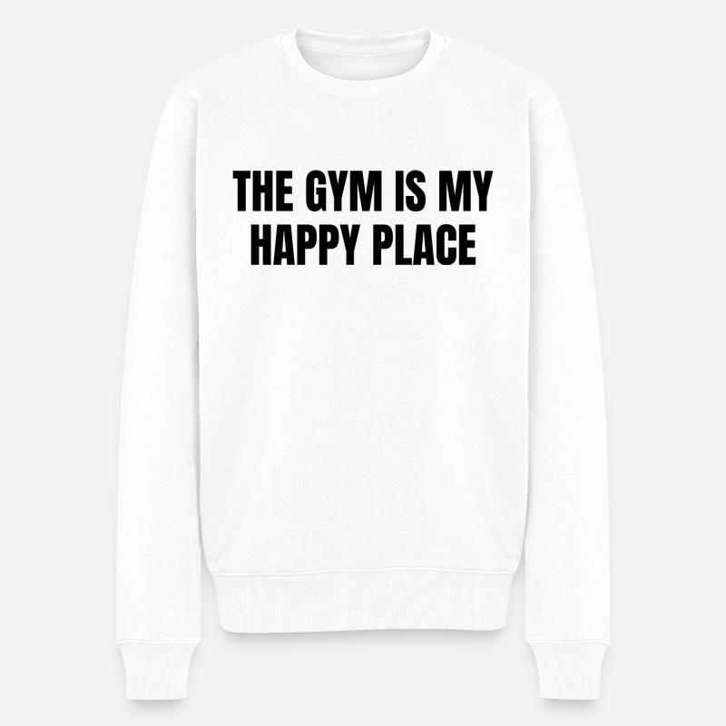 Gym - Männer Premium Bio Pullover - Weiß