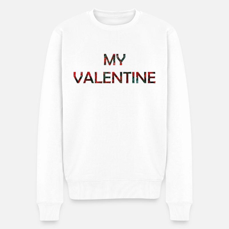Saint-Valentin - Pull Premium bio Homme - blanc