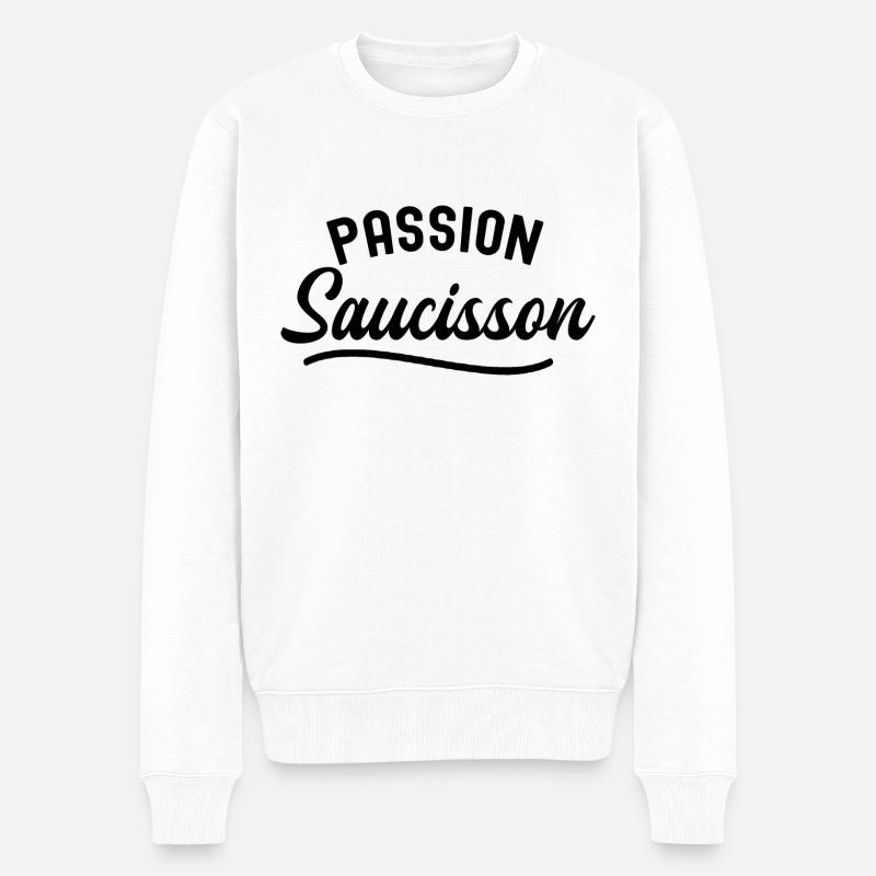 passion saucisson - Pull Premium bio Homme - blanc