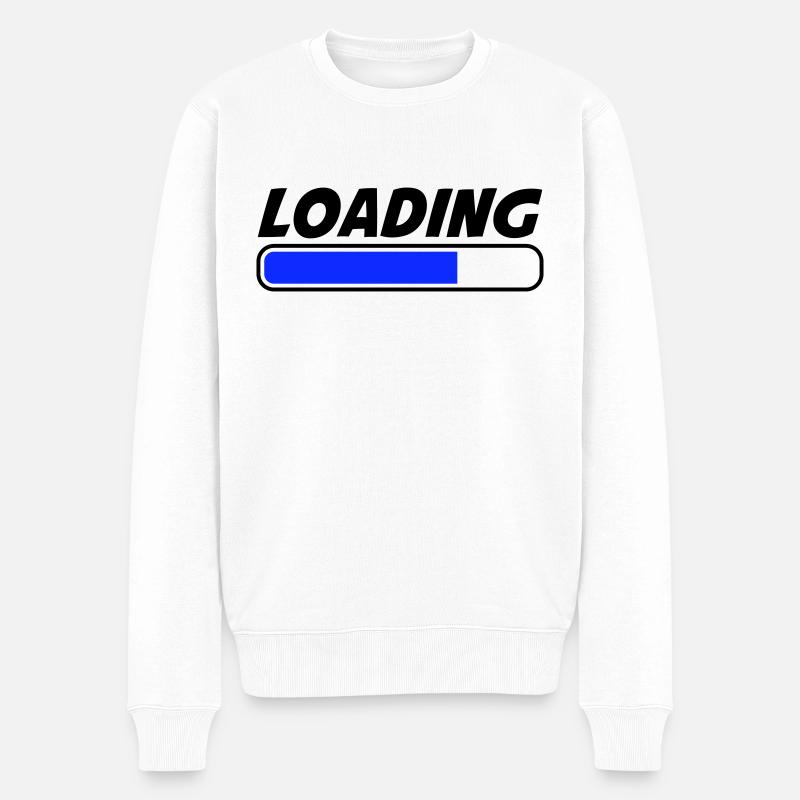Loading - Männer Premium Bio Pullover - Weiß