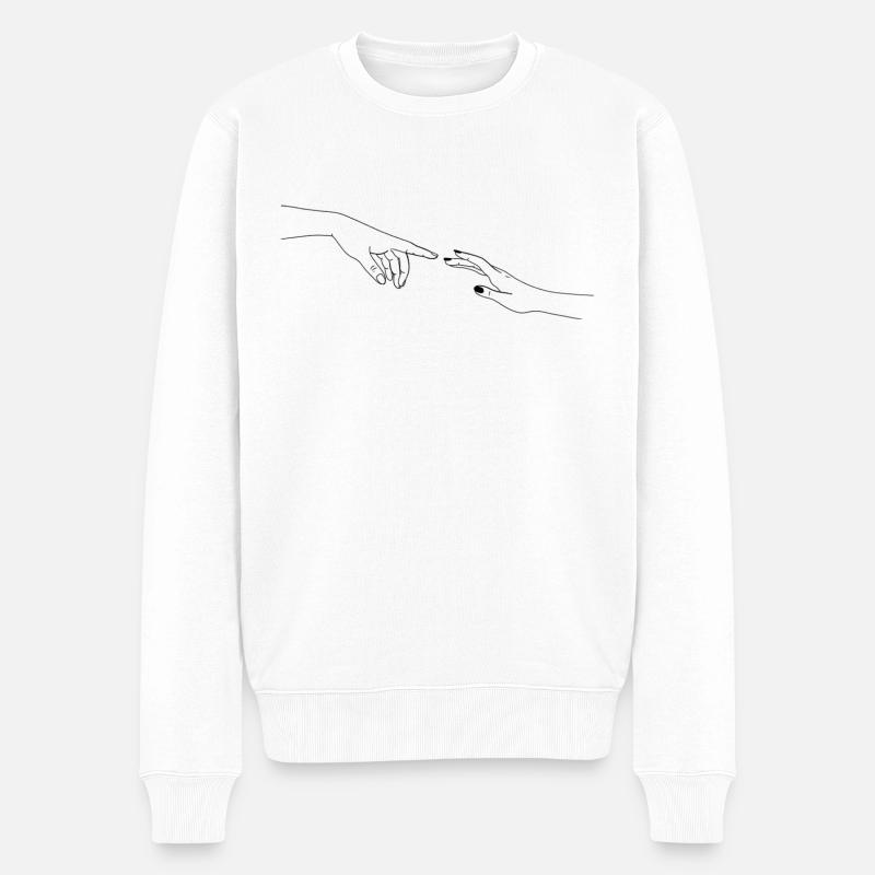 Lovers - Männer Premium Bio Pullover - Weiß