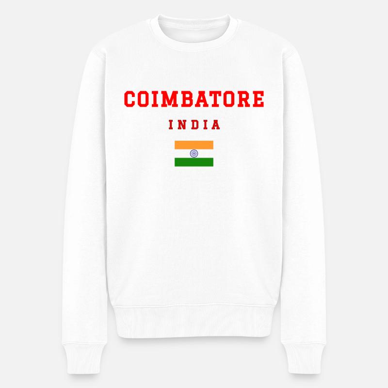 Coimbatore, Inde - Pull Premium bio Homme - blanc