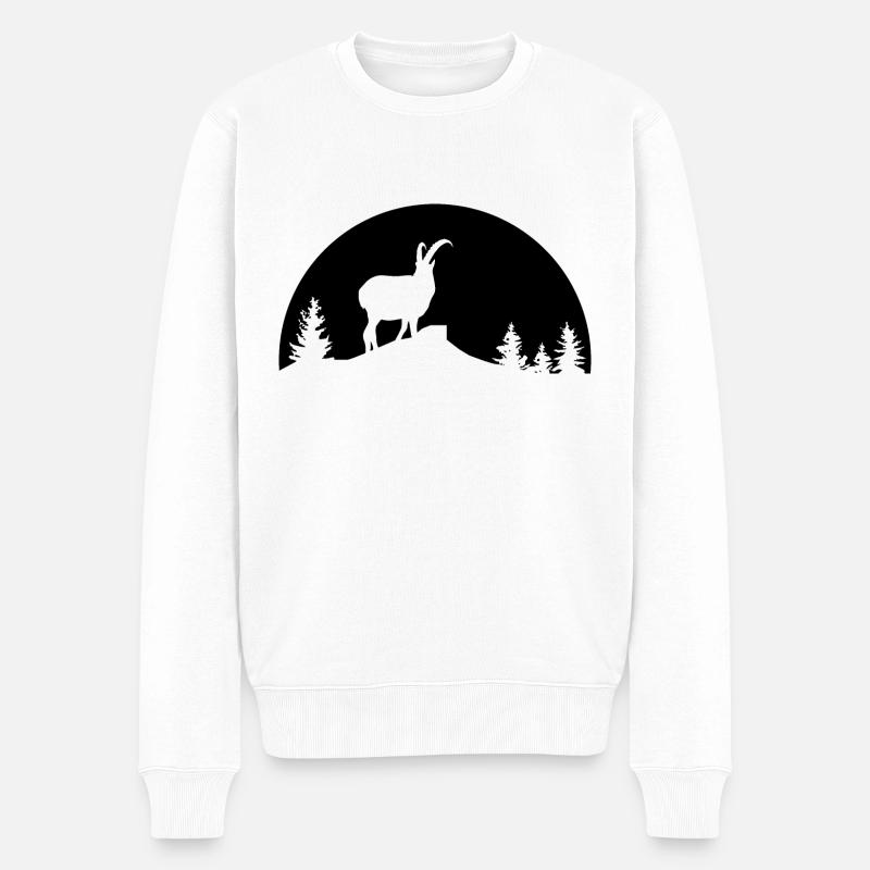 Soleil - Chèvre - (1) - Pull Premium bio Homme - blanc
