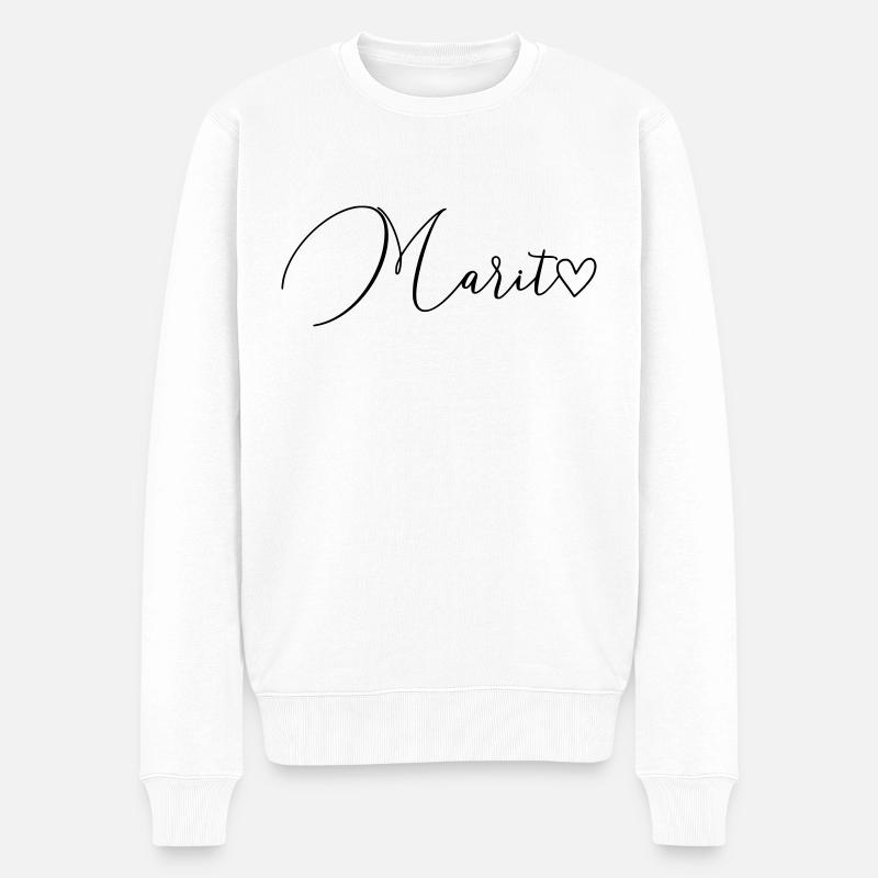 Marit Name Vorname Mädchen - Männer Premium Bio Pullover - Weiß