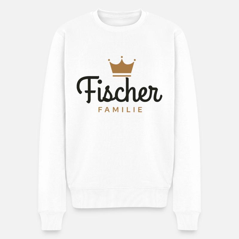 Fischer-Familie - Männer Premium Bio Pullover - Weiß