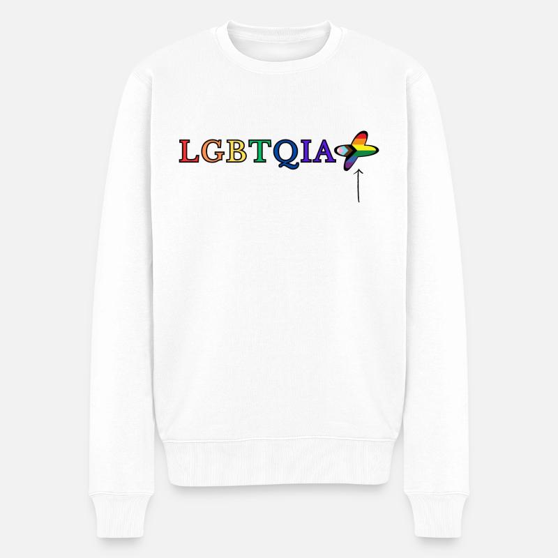 LGBTQIA+ - Pull Premium bio Homme - blanc