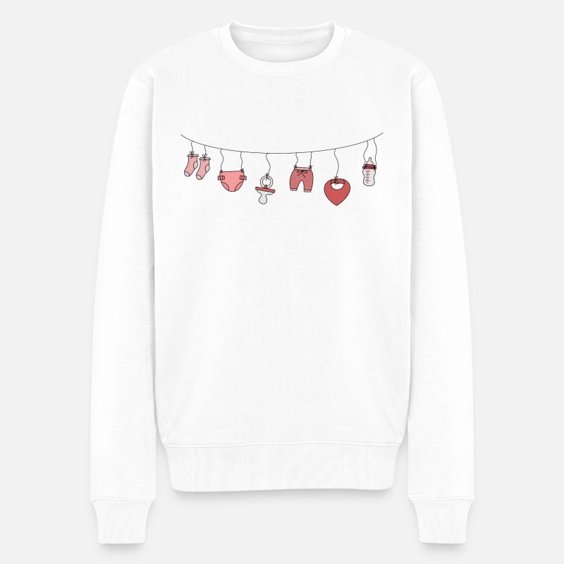 Guirlande Bébé - Pull Premium bio Homme - blanc