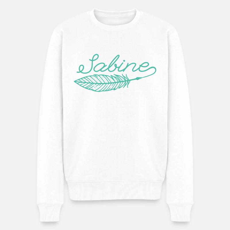 Nom sabin Federschrift - Pull Premium bio Homme - blanc