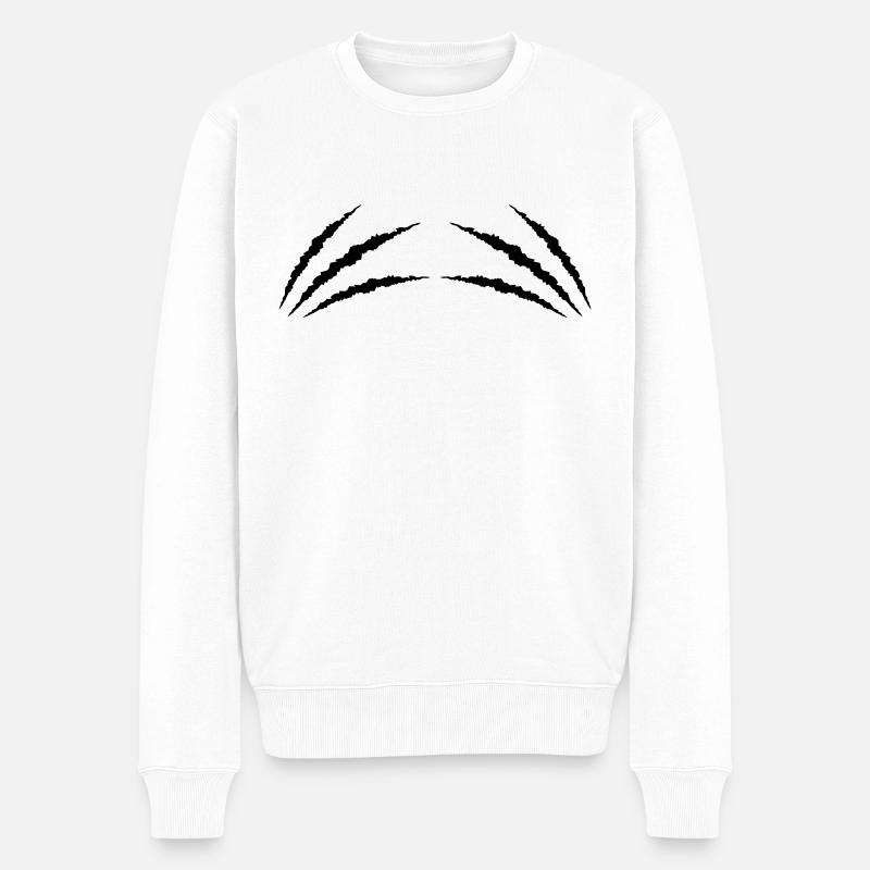 Griffes 2 - Pull Premium bio Homme - blanc