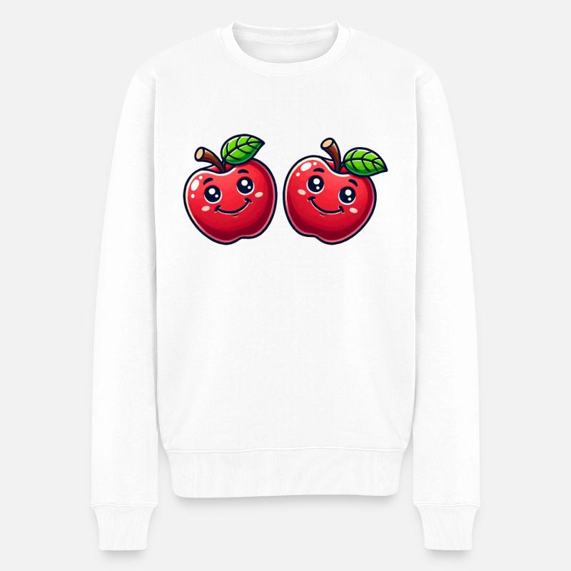 Pommes - Pull Premium bio Homme - blanc
