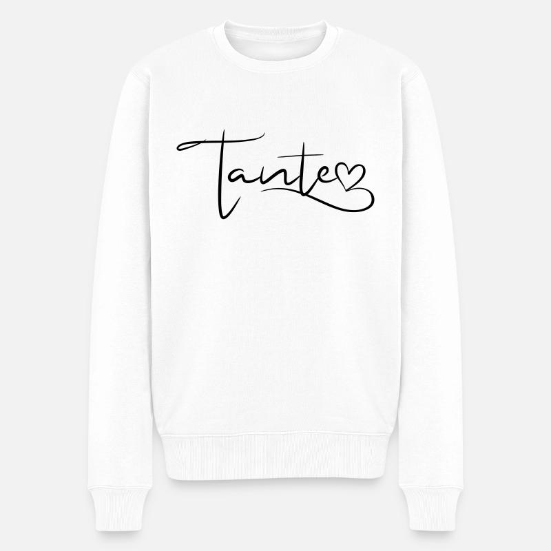 Tante Font avec coeur - Pull Premium bio Homme - blanc