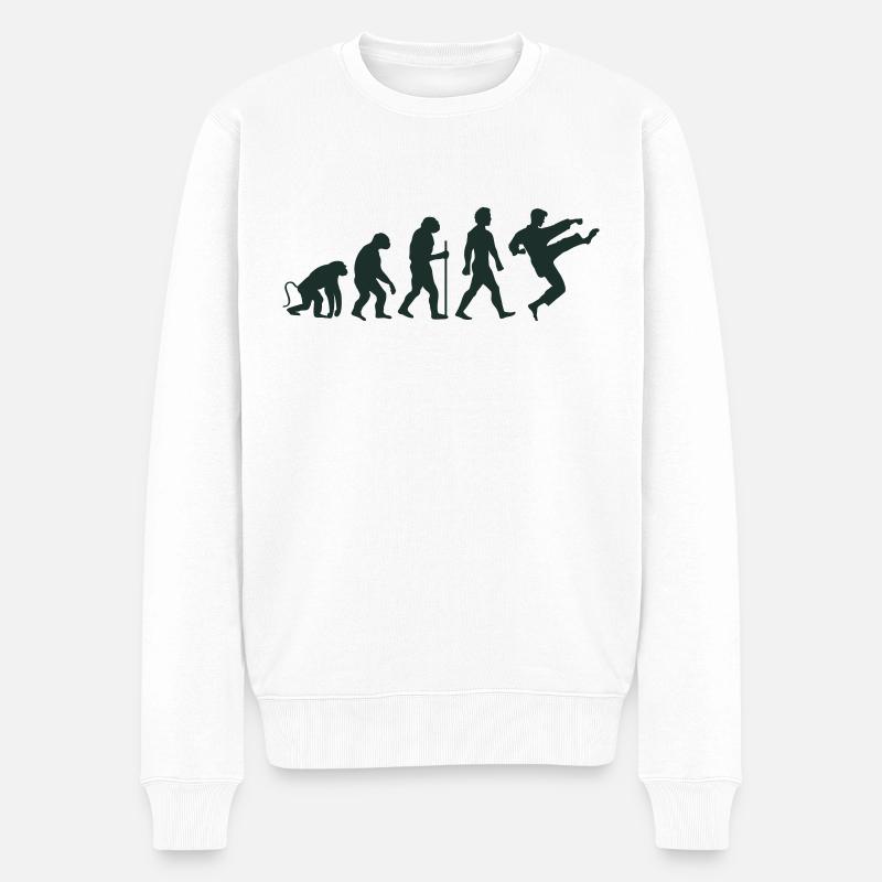 Karaté Évolution - Pull Premium bio Homme - blanc