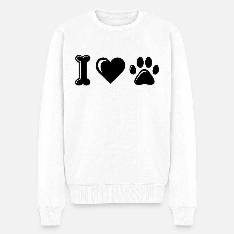 J’adore les chiens - Pull Premium bio Homme - blanc