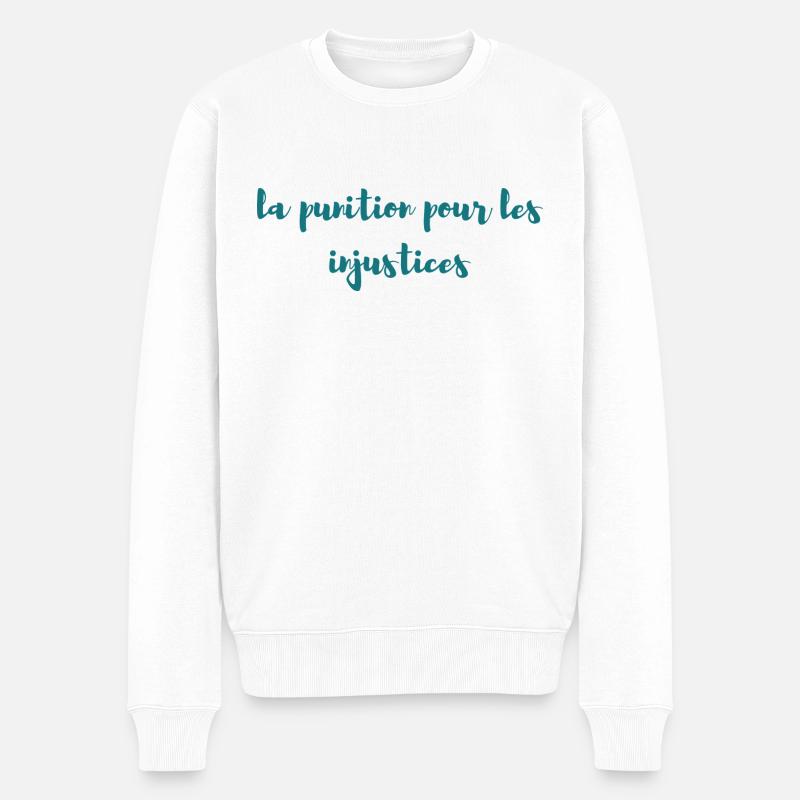 la punition pour les injustices. - Pull Premium bio Homme - blanc