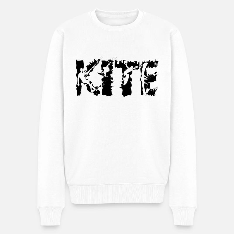 Kitesurfen - Männer Premium Bio Pullover - Weiß