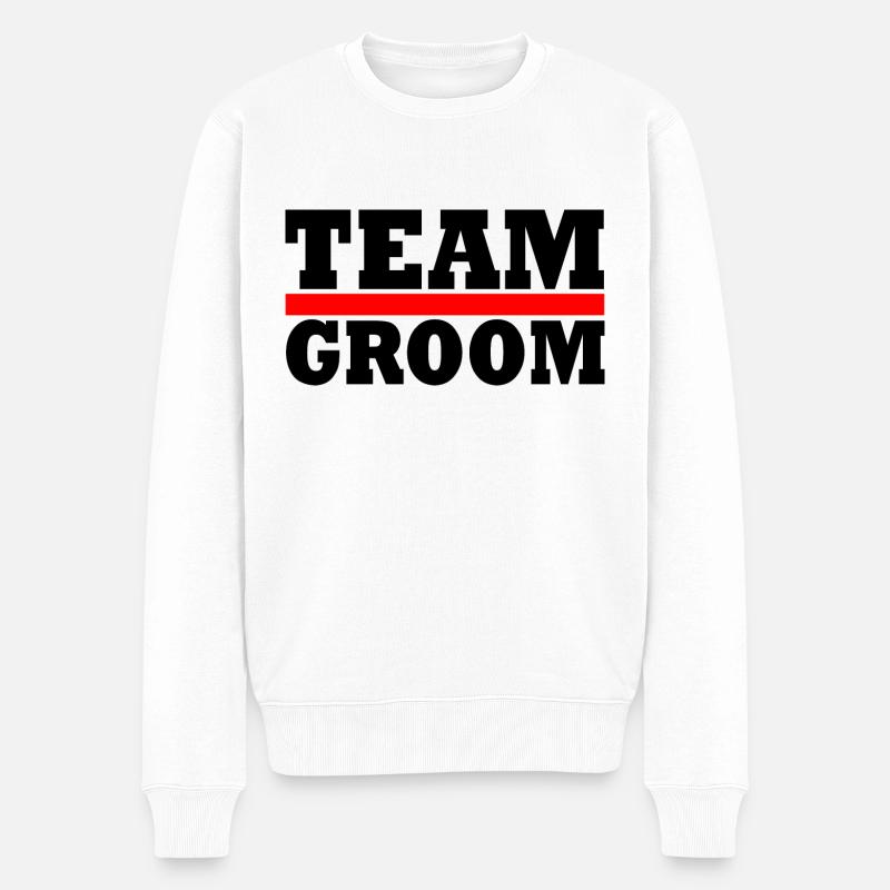 Team groom - Männer Premium Bio Pullover - Weiß