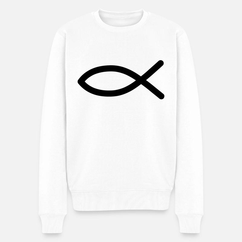 ichthus - Pull Premium bio Homme - blanc