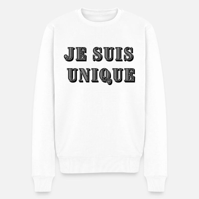 Je suis unique - Pull Premium bio Homme - blanc