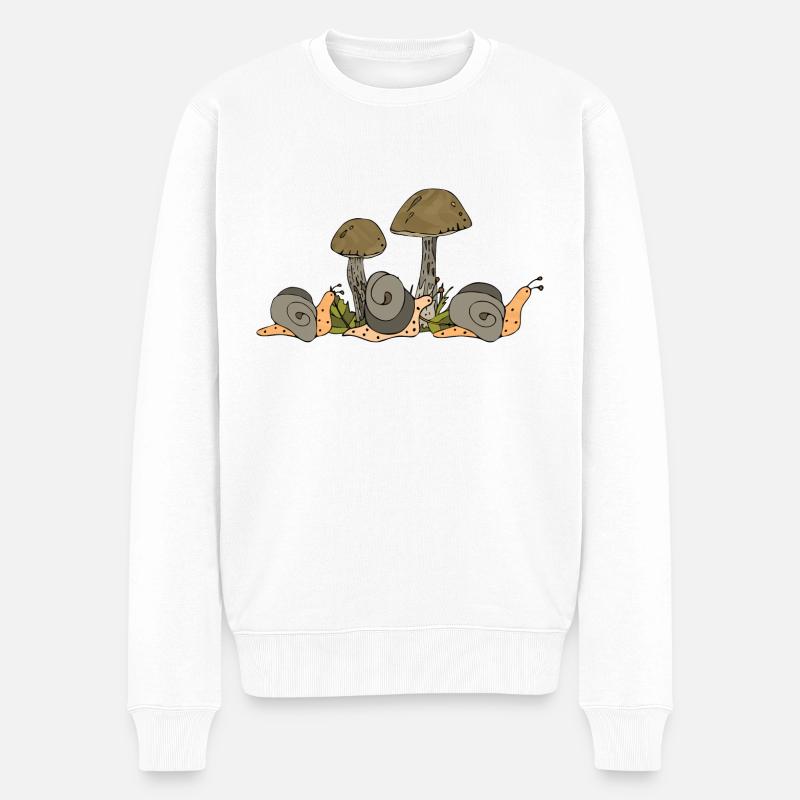 Escargots - Pull Premium bio Homme - blanc