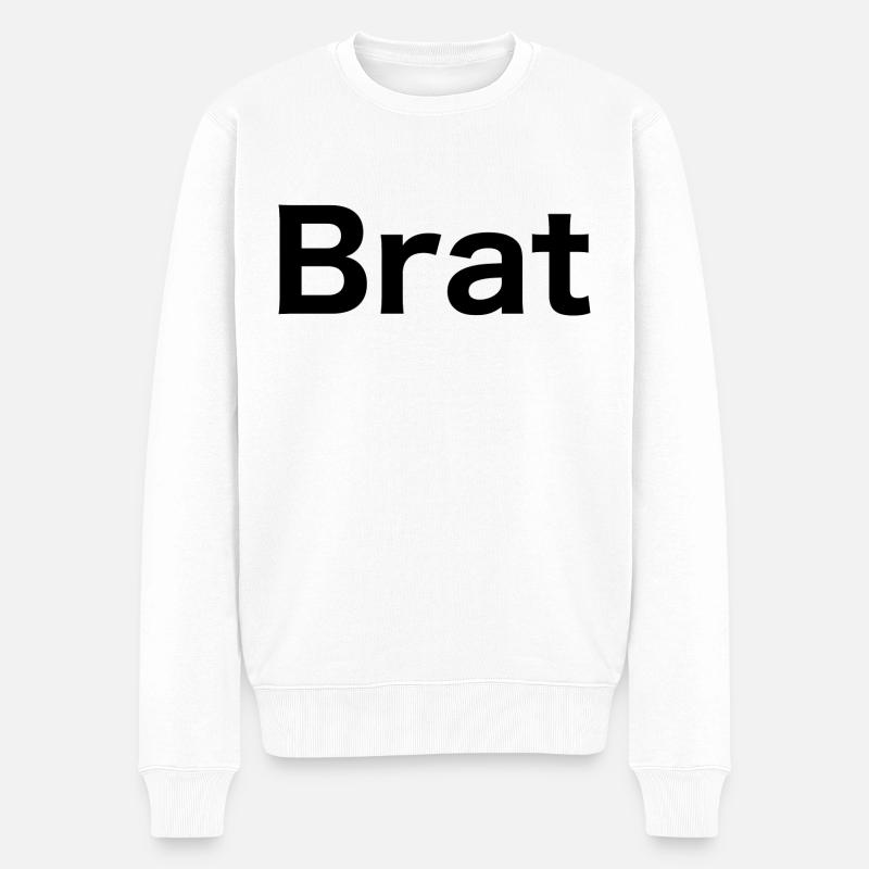 Brat - Männer Premium Bio Pullover - Weiß