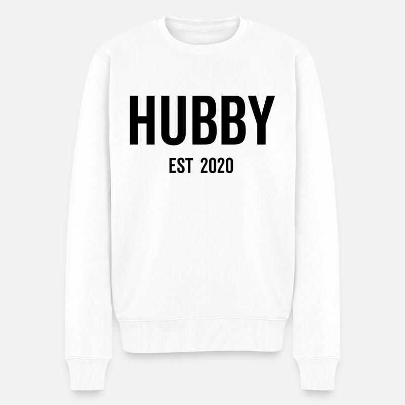 Hubby Est 2020 - Pull Premium bio Homme - blanc