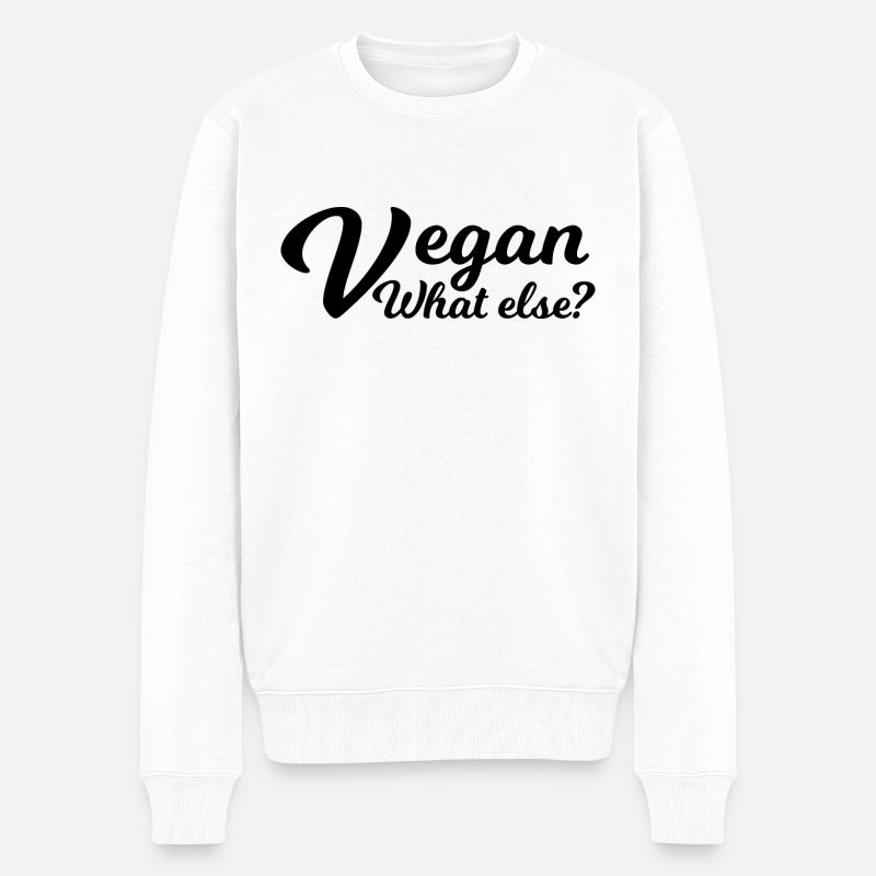 Vegan Veggie - Männer Premium Bio Pullover - Weiß