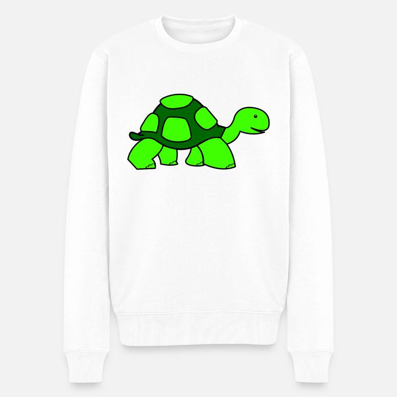 turtle - Männer Premium Bio Pullover - Weiß