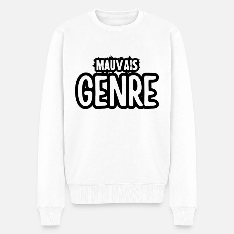 mauvais genre - Pull Premium bio Homme - blanc