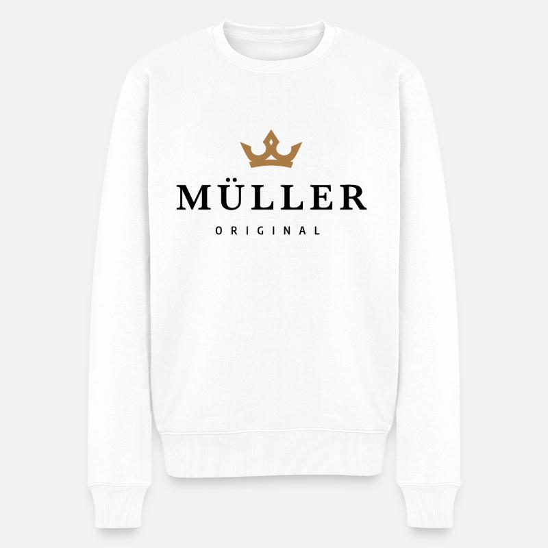 Müller - Männer Premium Bio Pullover - Weiß