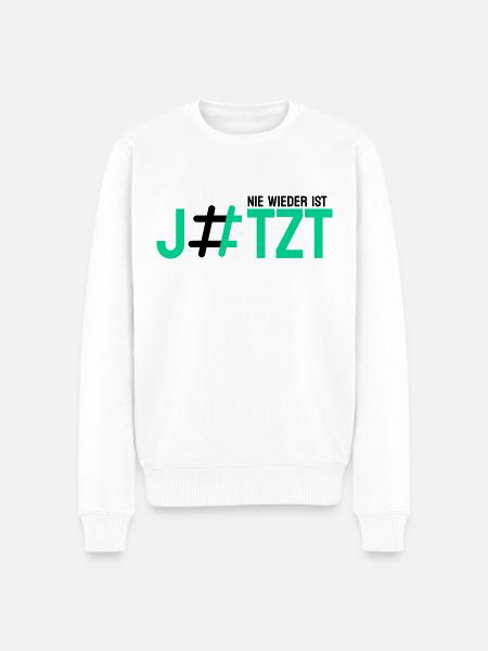 Nie Wieder ist JETZT - Männer Premium Bio Pullover - Weiß